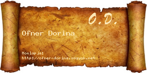 Ofner Dorina névjegykártya